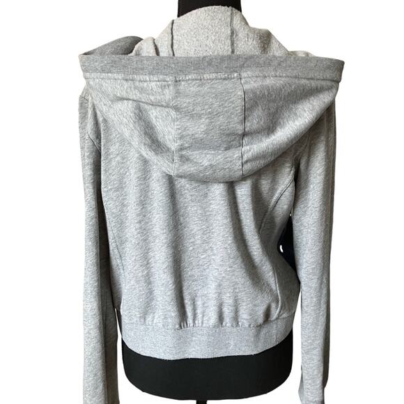 Victoria's Secret Blue and Gray Bomber Jacket with Denim and Sweatshirt Blend - Picture 3 of 7